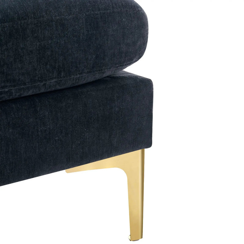 Modern L - Shape Convertible Sectional Sofa With Movable Ottoman