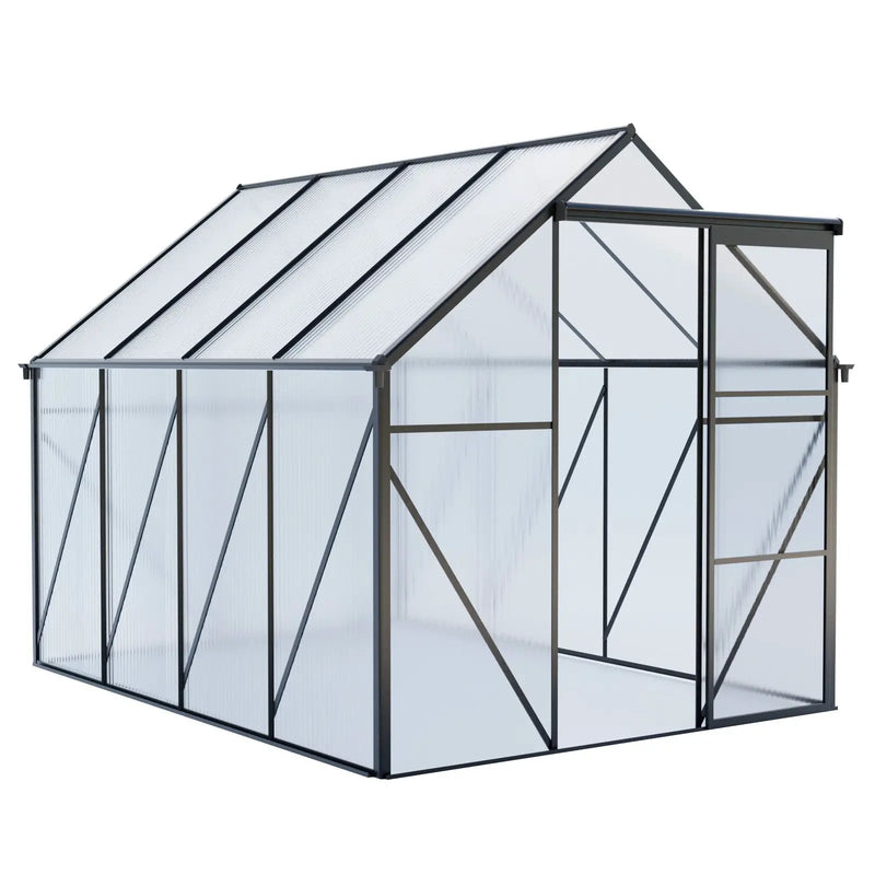 Polycarbonate house Raised Base And Anchor Aluminum Heavy Duty Walk-In houses For Outdoor Backyard In All Season by HouseOfZazla