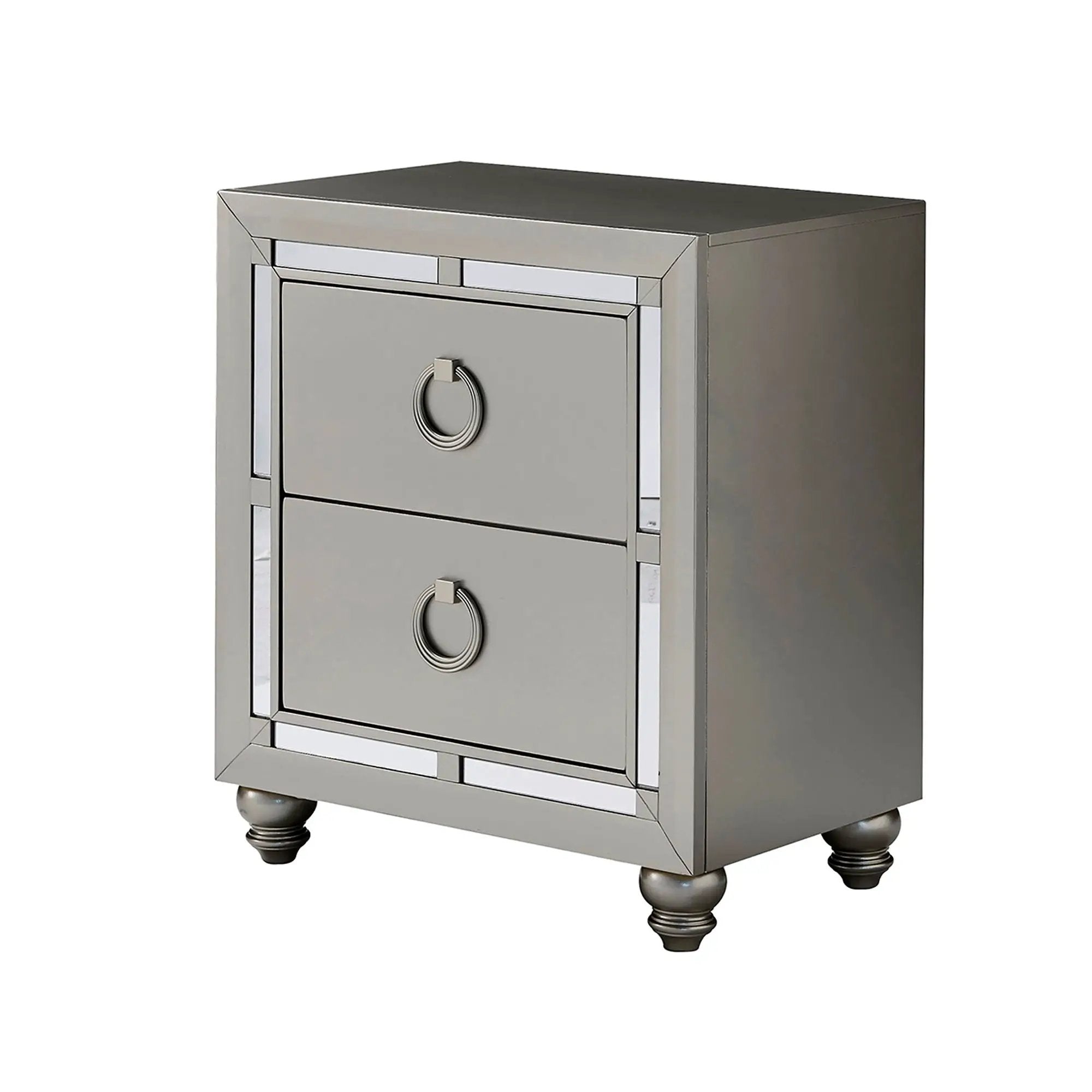 Chloe - Nightstand - Gemstone Silver by HouseOfZazla