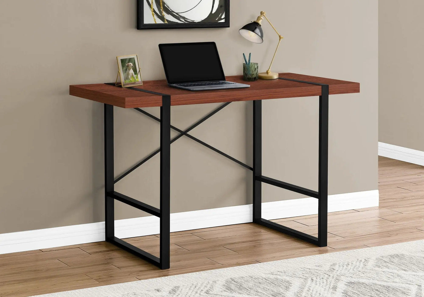 Industrial Design Computer Desk For Home Office, Laptop by HouseOfZazla