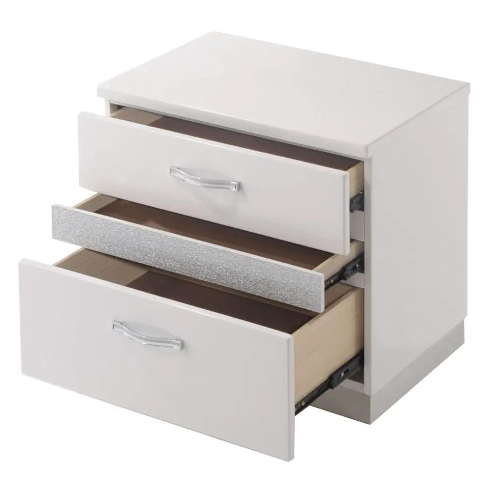 Naima II - Nightstand - White High Gloss by Unique Piece Furniture