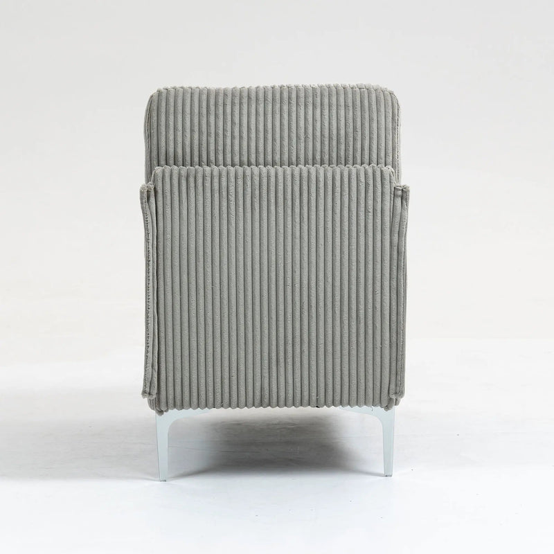 Single Couch Modular Armless Accent Chair With Back Cushion