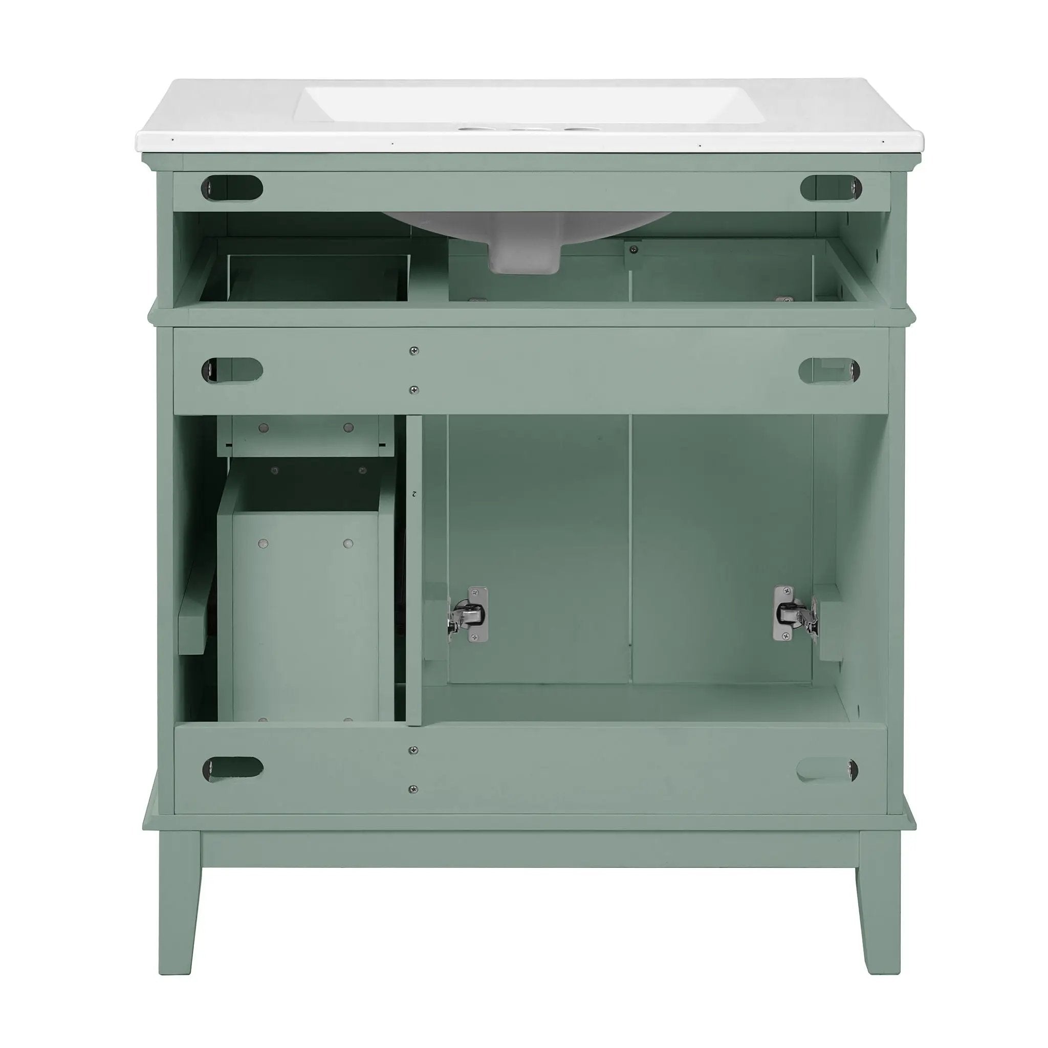 Modern Bathroom Vanity With Sink, Storage Cabinet, Soft Close Doors, Deep & Standard Drawers by HouseOfZazla