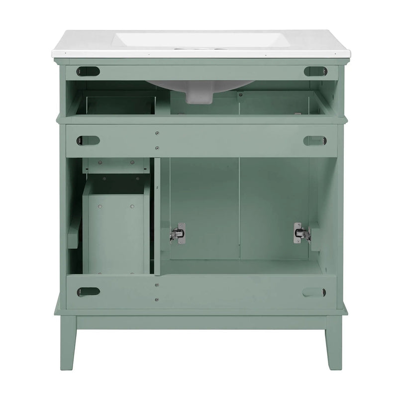 Modern Bathroom Vanity With Sink, Storage Cabinet, Soft Close Doors, Deep & Standard Drawers by HouseOfZazla