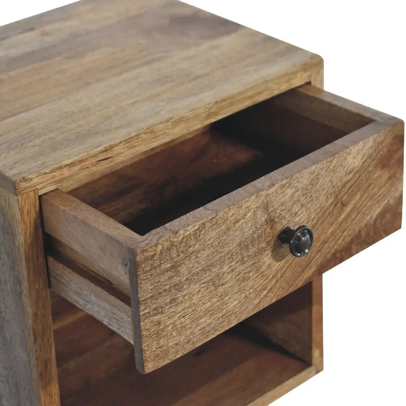 Solid Wood Floating Mini Classic Bedside Table by HouseOfZazla