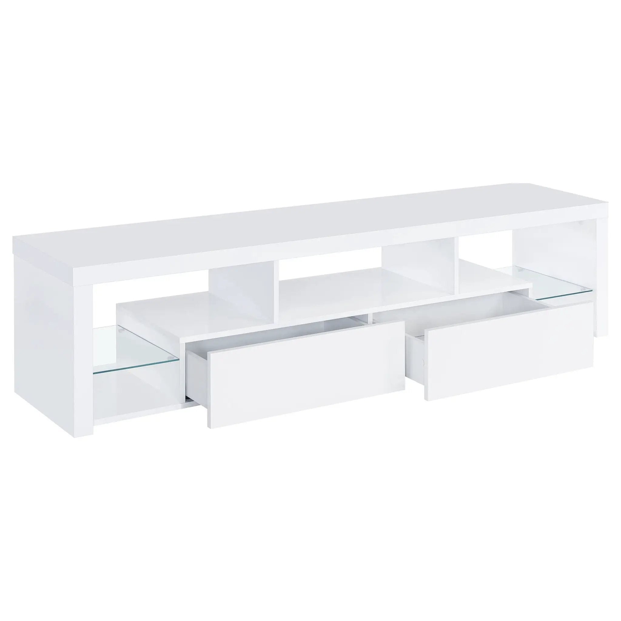 Jude 3-piece 71-inch TV Entertainment Center White High Gloss by Unique Piece Furniture