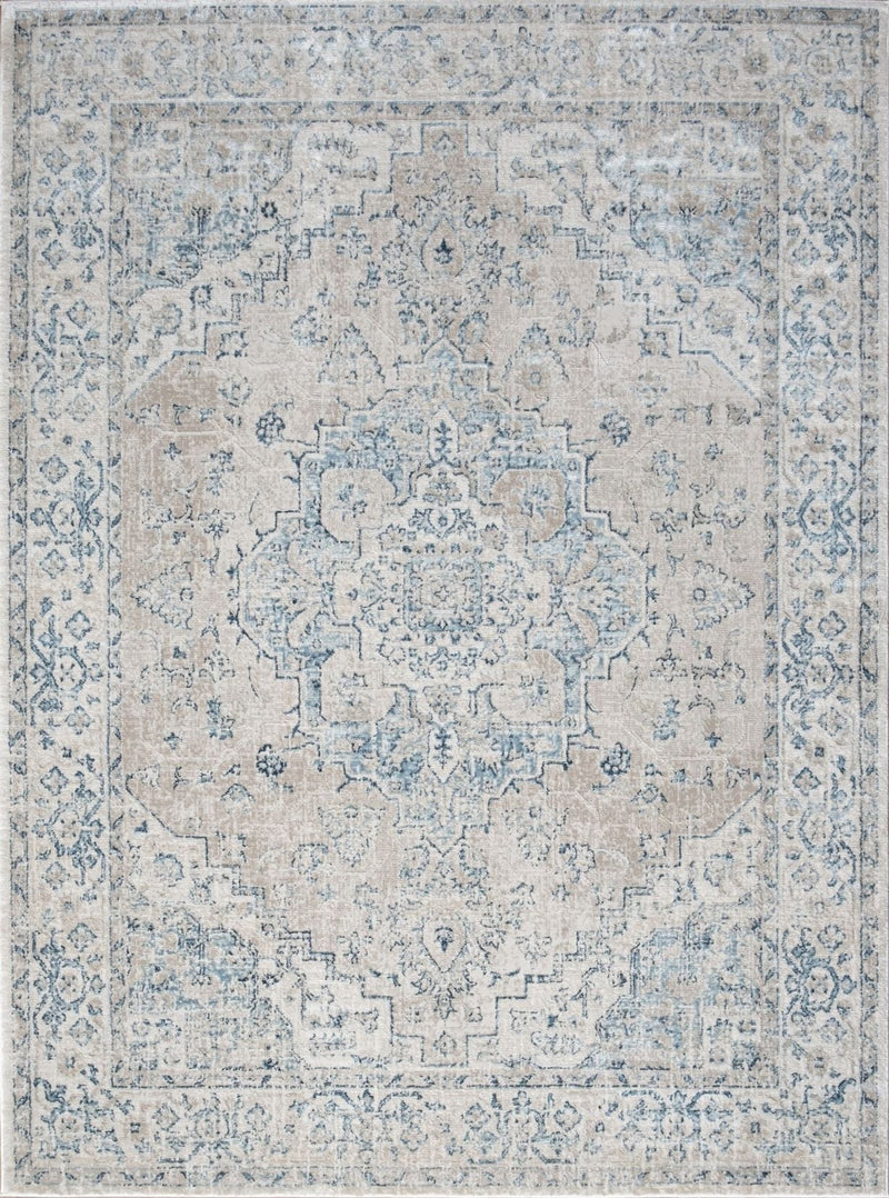 Noble - 5'3" X 7'3" Area Rug - Ivory, Polyester by HouseOfZazla