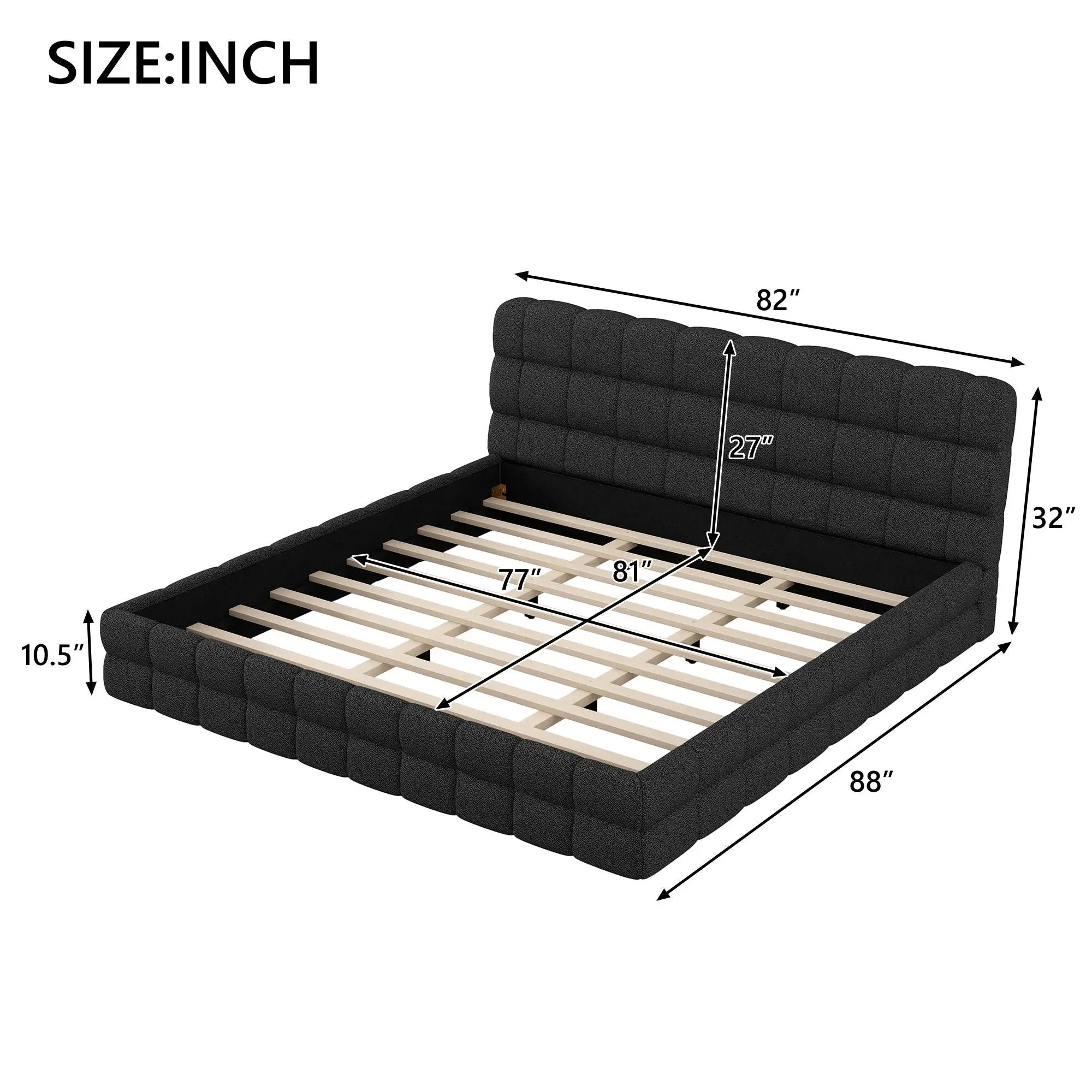 Upholstered Platform Bed With Headboard by Unique Piece Furniture