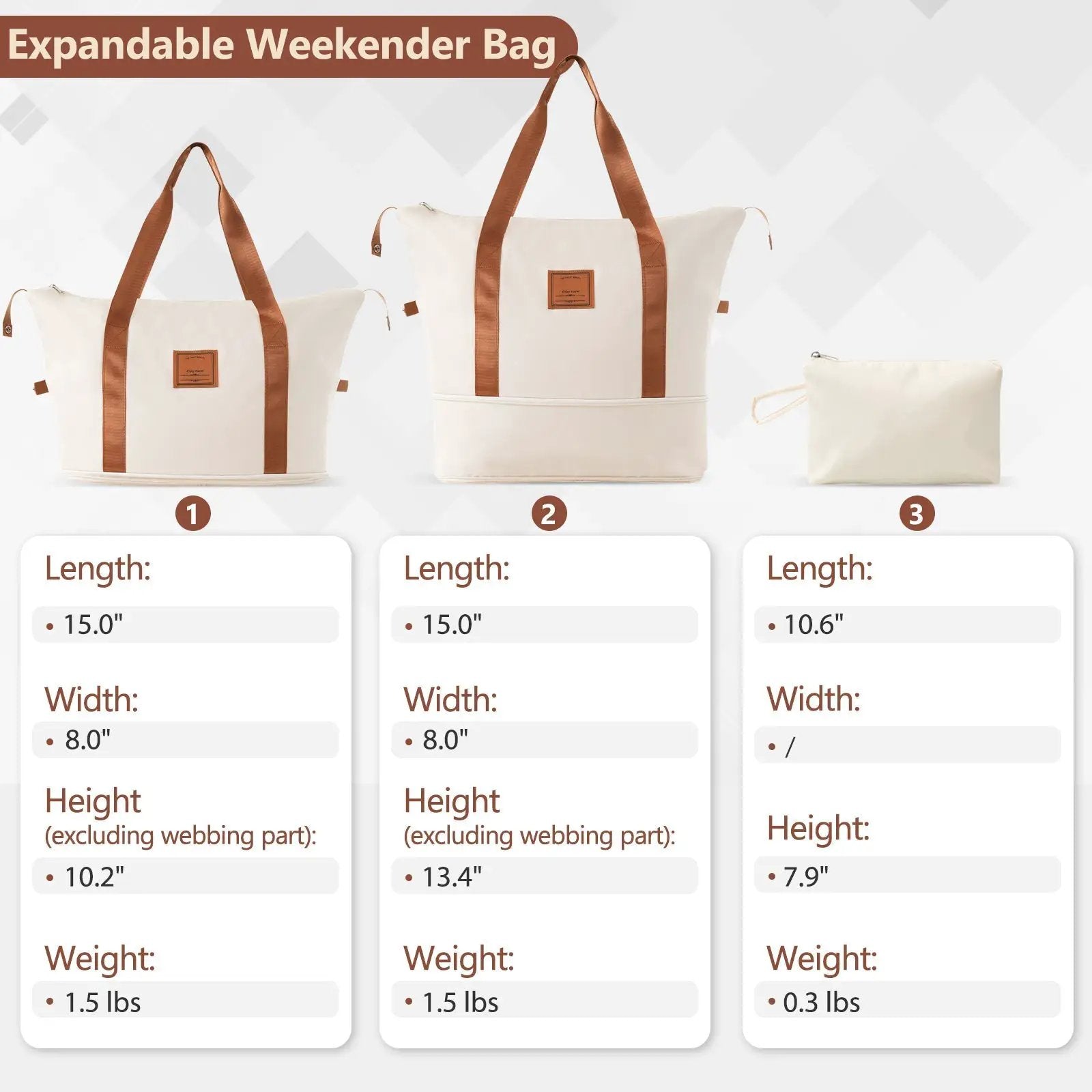 Brown & White 6-Piece Expandable Hardshell Luggage Set by HouseOfZazla