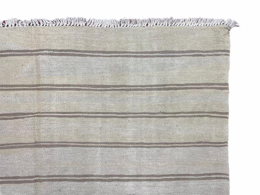 5x8 Turkish Kilim Rug, Flatweave Carpet, Striped Blanket, Southwestern Design, New, Gray, Wool, High Quality, Hand-Knotted by Jewel Rugs