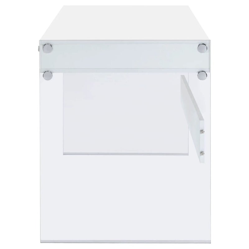 Dobrev 48-inch 2-drawer Writing Desk White High Gloss by Unique Piece Furniture