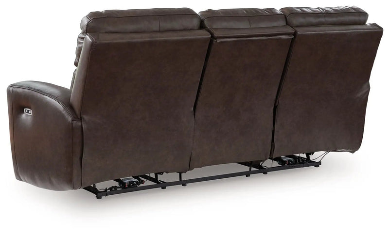 Crossplex - Power Reclining Sofa With Adjustable Headrest - Smoke by Unique Piece Furniture