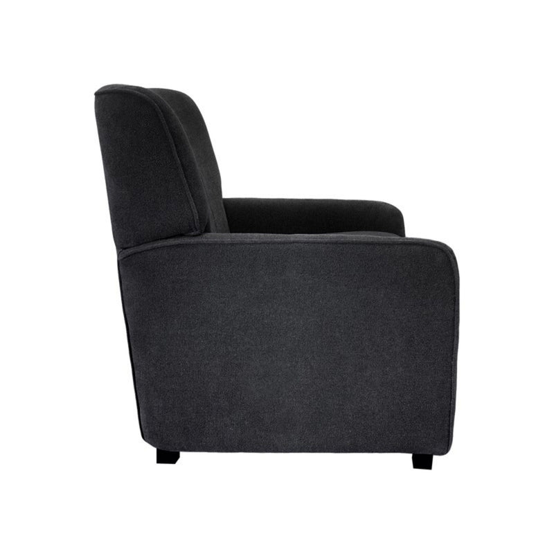 Stylish Recliner Chair with Oak Legs - Gray, photo 3 of 8