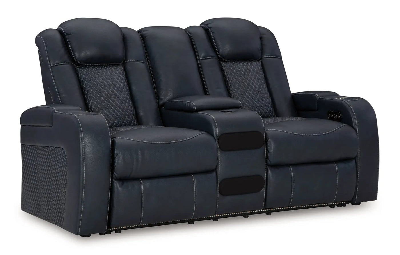 Fyne-dyme - Power Reclining Loveseat With Console/Adj Hdrst by Unique Piece Furniture