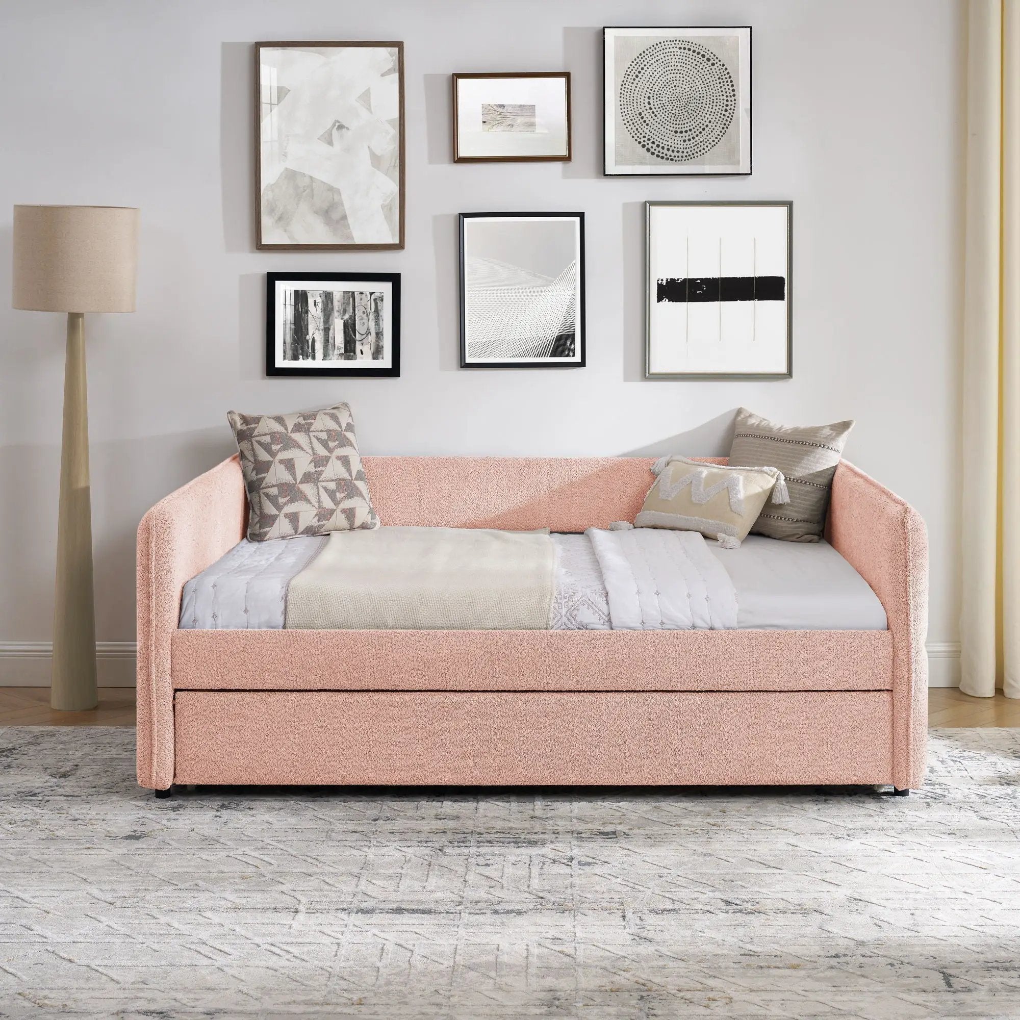 Upholstered Daybed With Pop Up Trundle by HouseOfZazla
