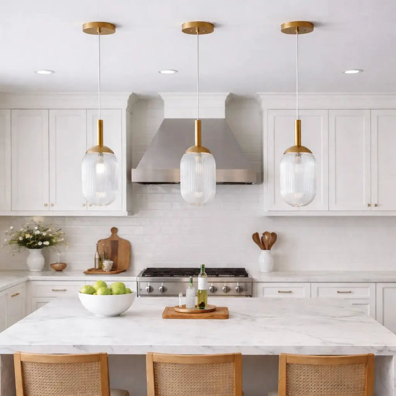 Modern Style Pendant Lamp - Bronze and Clear by HouseOfZazla