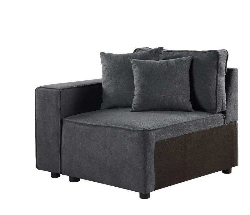 Silvester - Modular Armrest (Set of 2) - Gray Fabric by Unique Piece Furniture