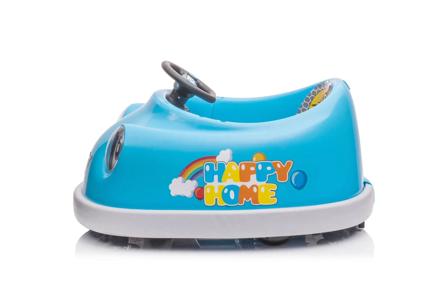 Bumper Car For Kids, 12V Dual Drive 1-6 Years Old Children's Electric Car With Pushrod Dinner Plate USB Bt Music Rocking Horse Mode Anti-Collision Bumper Ride On Car by HouseOfZazla
