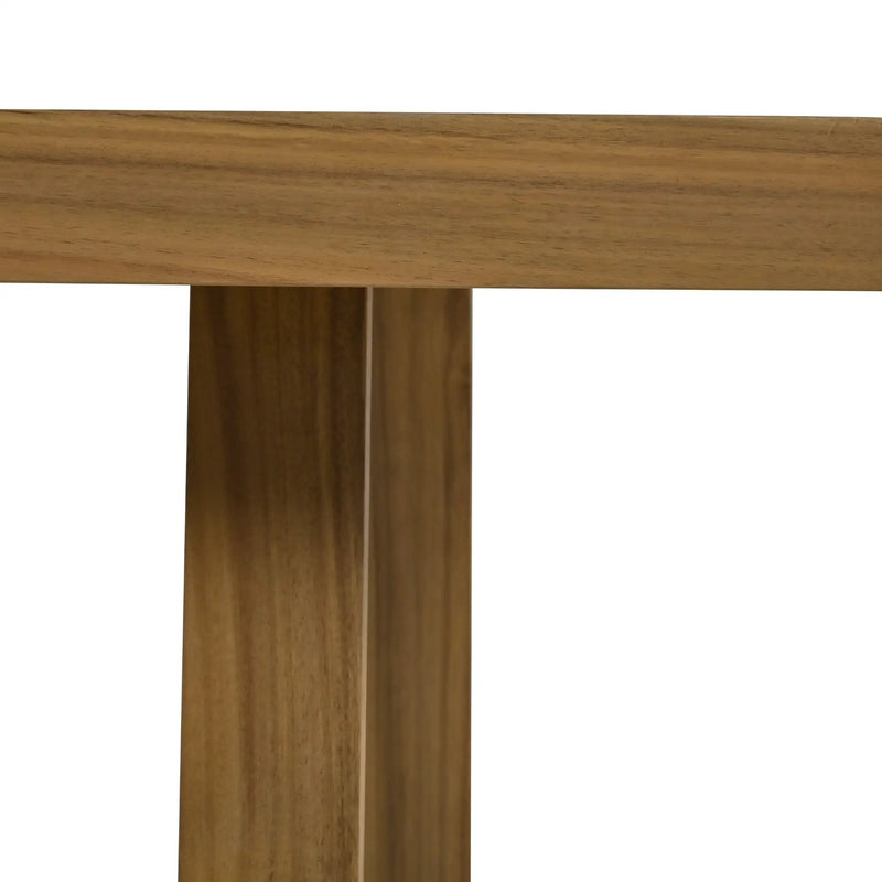 U_Style Multi-Person Outdoor Acacia Wood Dining Table and Chair Set by HouseOfZazla