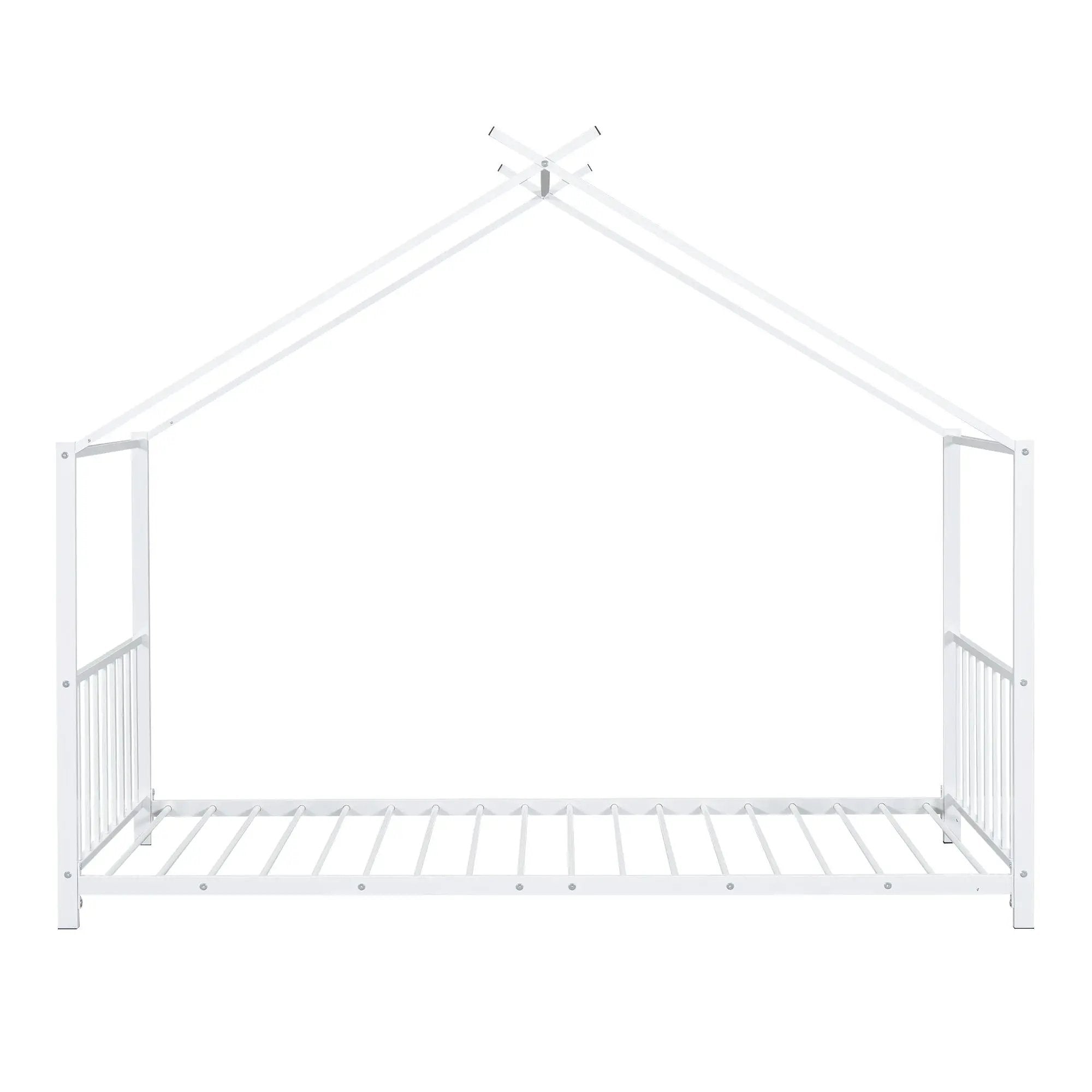 Metal House Platform Bed With Modern Design And Durable Frame by HouseOfZazla