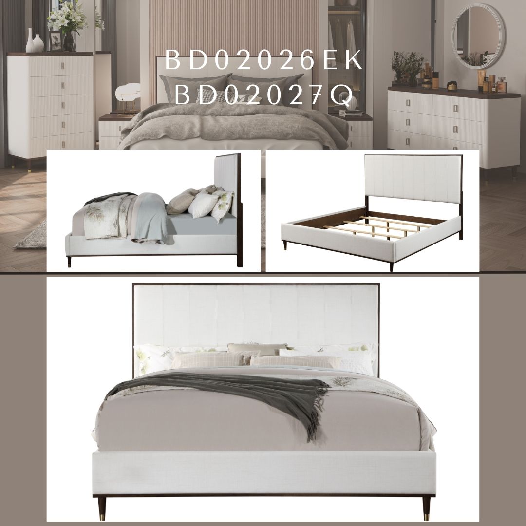 Carena Comfort Bed – Upholstered Bed with Wood Frame - Gray, photo 2 of 4