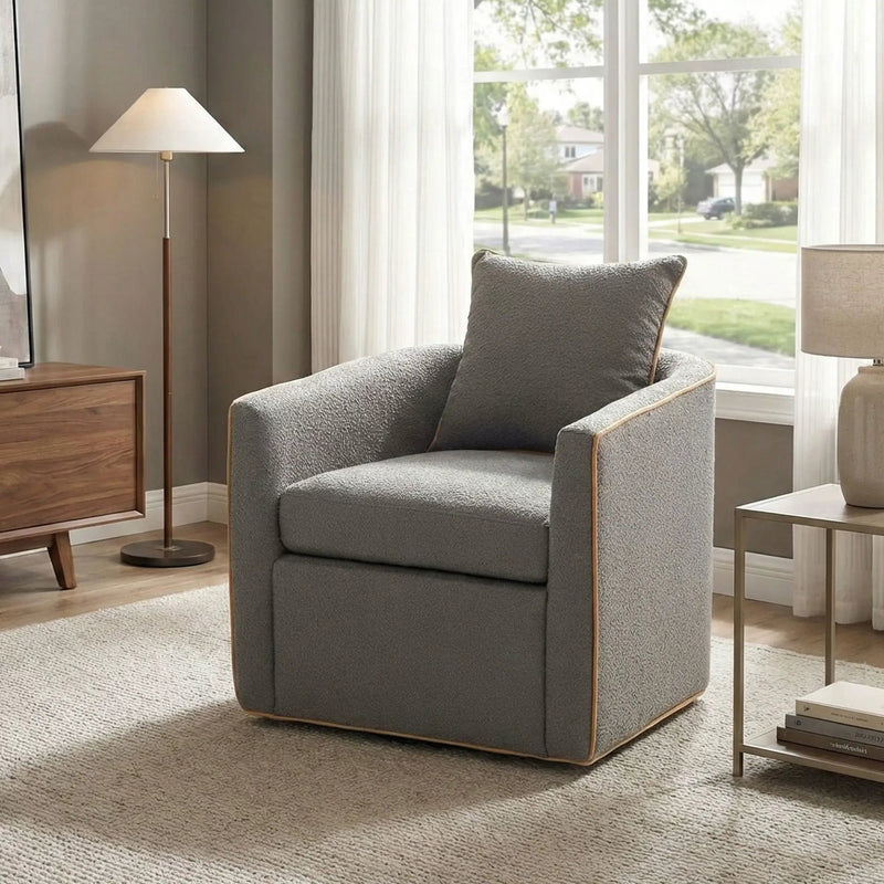 Swivel Accent Chair, Rotating Base, For Living Room by HouseOfZazla