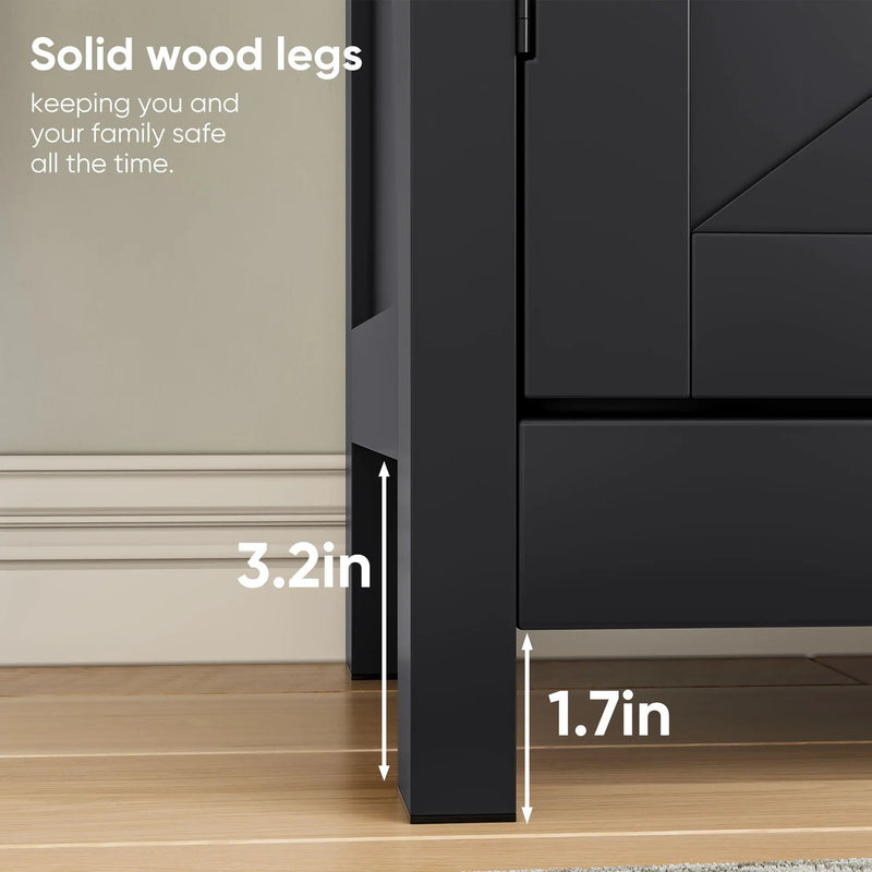 Farmhouse Storage Cabinet With Drawer And Adjustable Shelf by Unique Piece Furniture