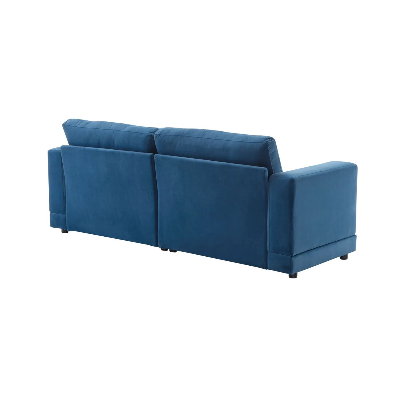 Modern Square Arm Sofa With Soft Fabric Upholstery, Deep Cushions by HouseOfZazla