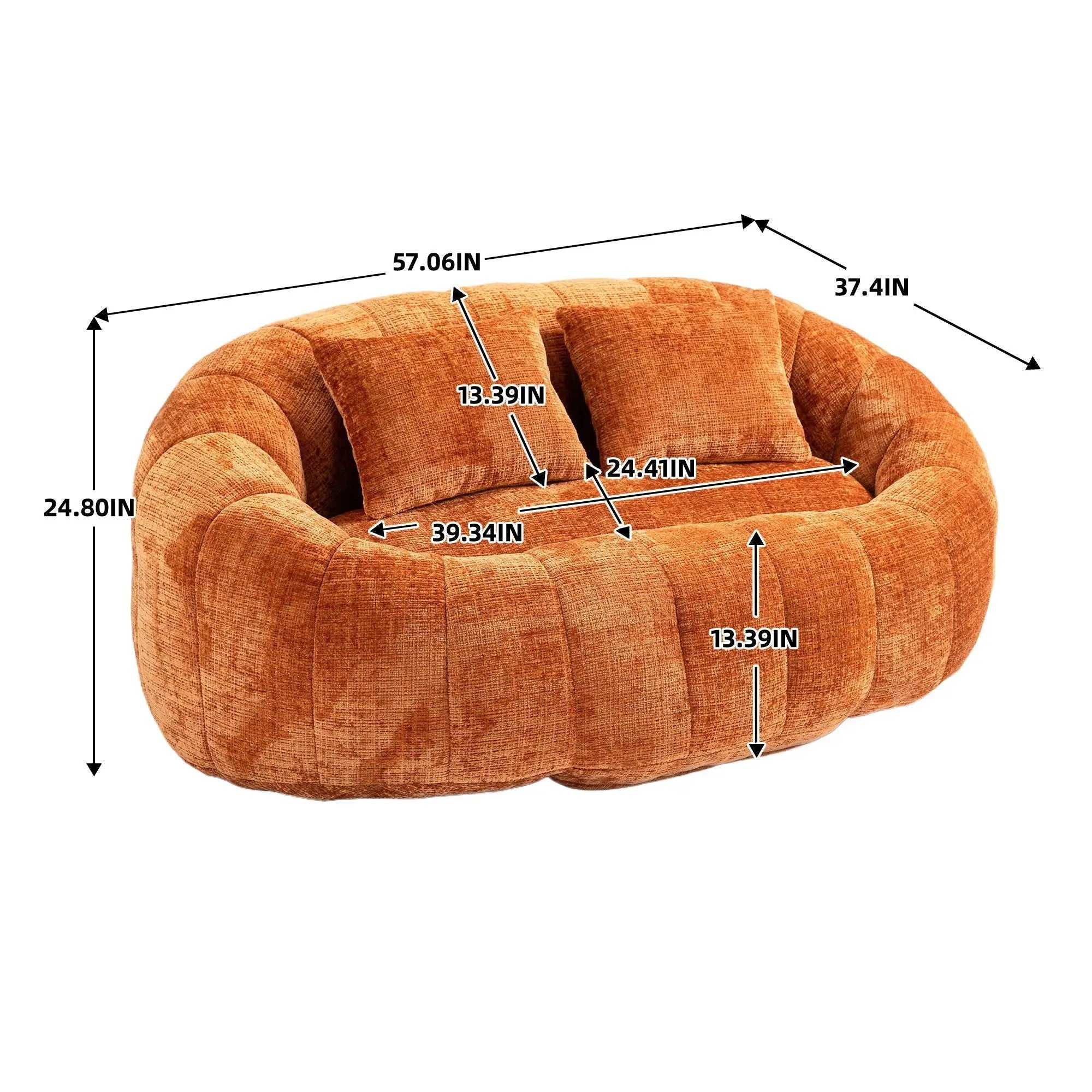 Bean Bag Lazy Sofa, Durable Comfort Lounger High Back Bean Bag Chair Couch by HouseOfZazla