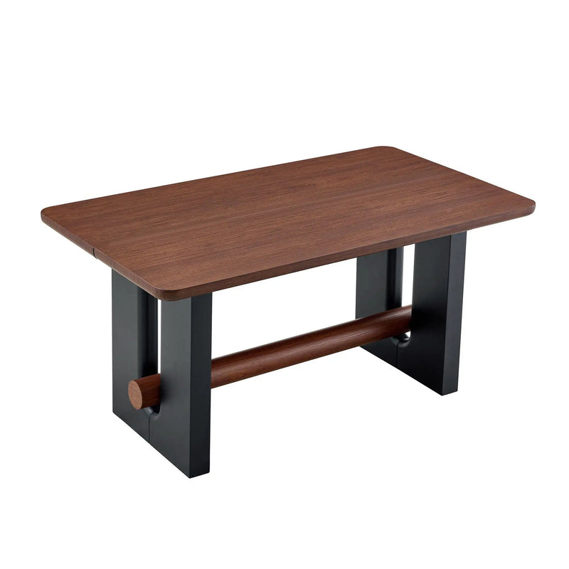 Compact Dining Table - Walnut / Black by Unique Piece Furniture