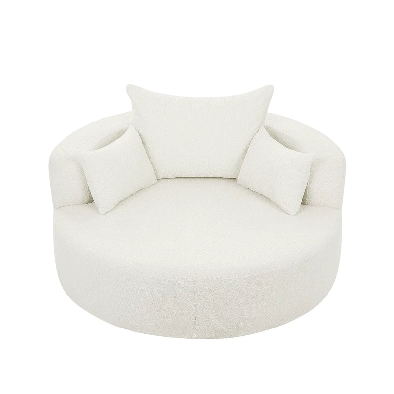 360° Swivel Chair Accent Barrel Chair With Removable Pillows by HouseOfZazla