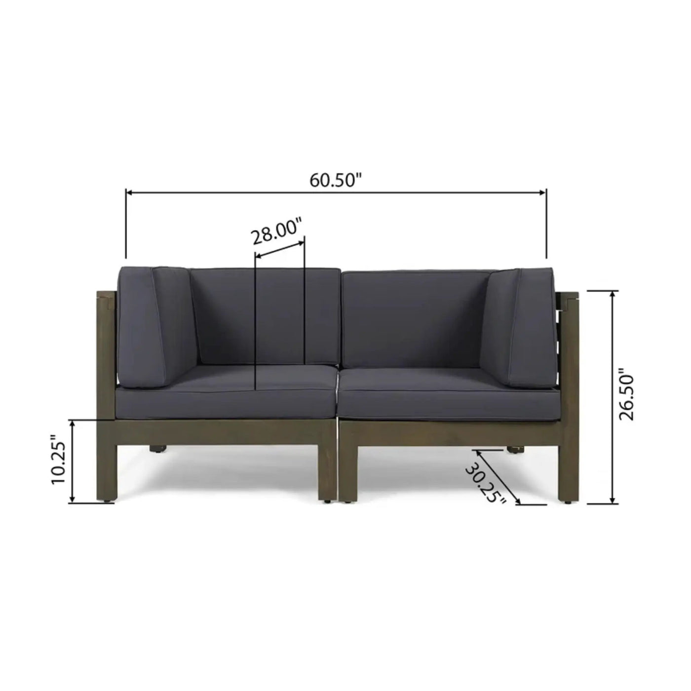 Oana - 2 Piece Loveseat Set With Water Resistant Cushions by HouseOfZazla