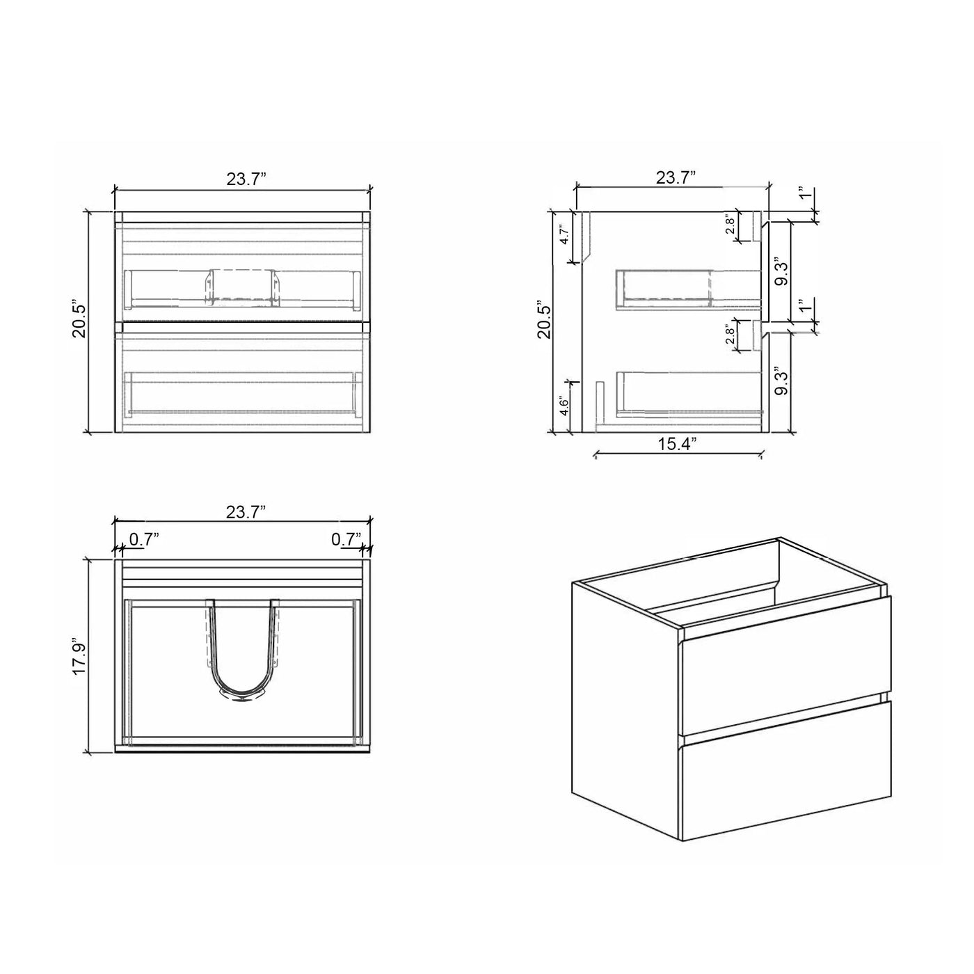 Alice Bathroom Vanity Wall Mounted With Sink by HouseOfZazla