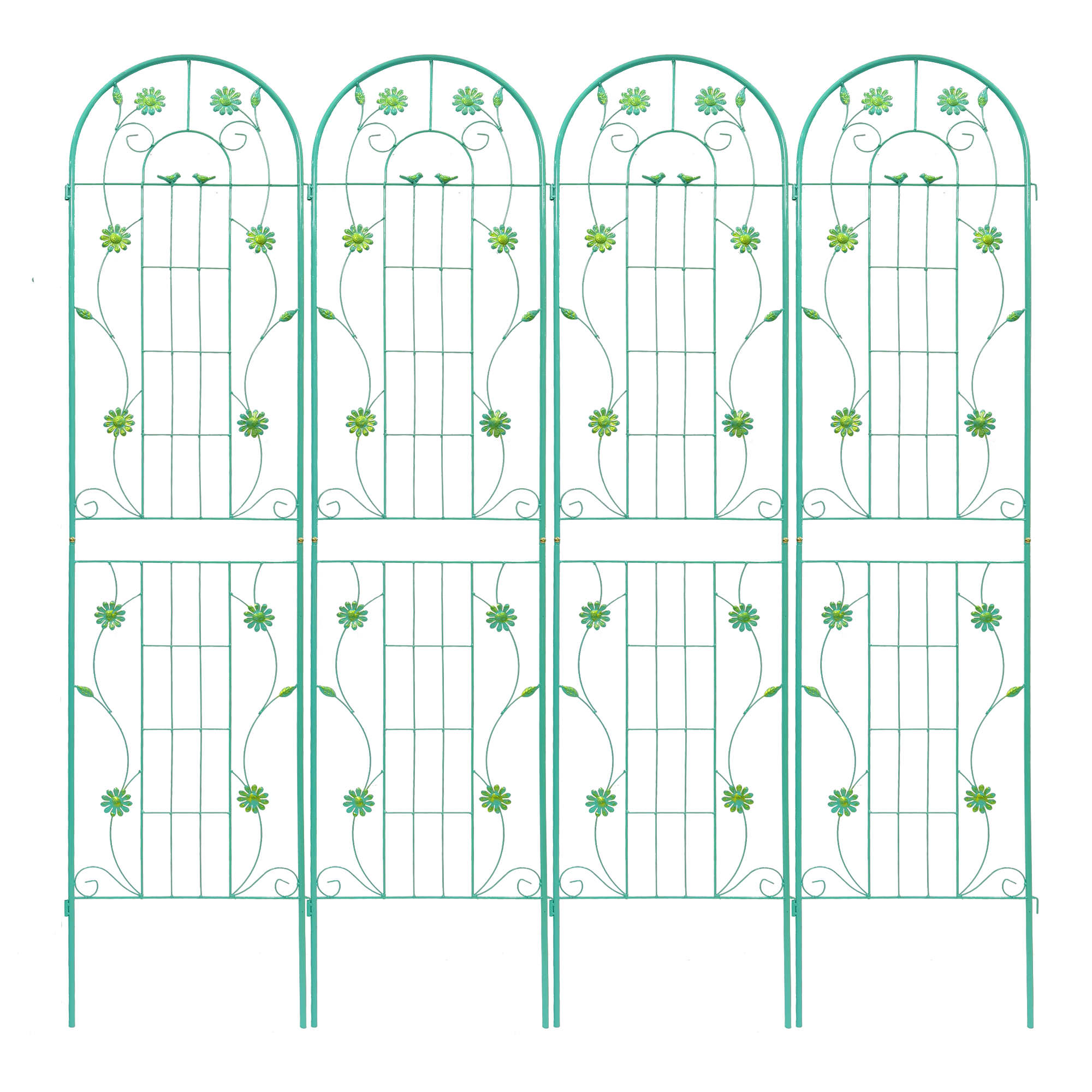 4 Pack Metal Garden Trellis 86.7'' x 19.7'' Rustproof Trellis for Climbing Plants by HouseOfZazla