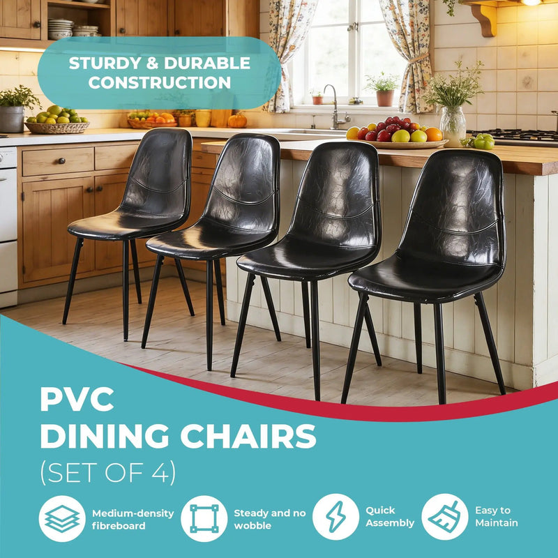 Dining Chairs (Set of 4) - Black by Unique Piece Furniture