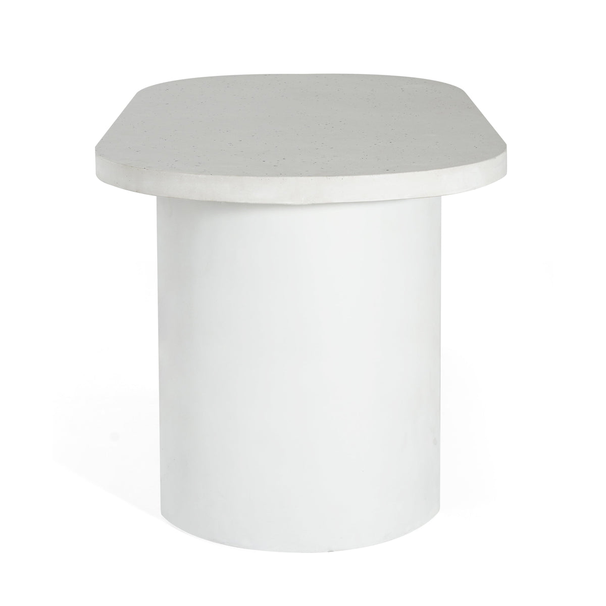 Ellis Oval 67.5" Modern Outdoor Concrete Dining Table with Terrazzo Top, photo 9 of 10