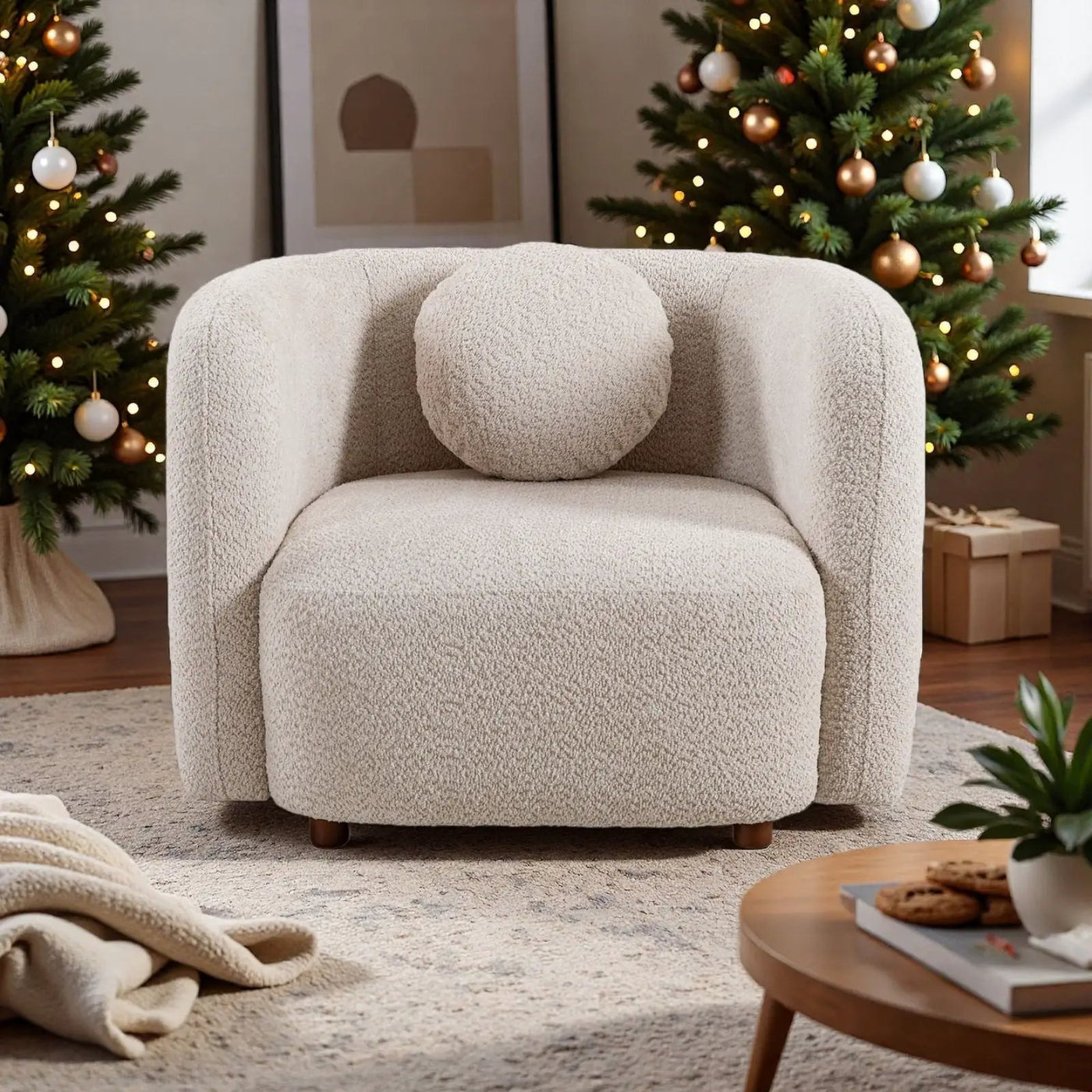 Japandi Style Accent Square Chair by Unique Piece Furniture