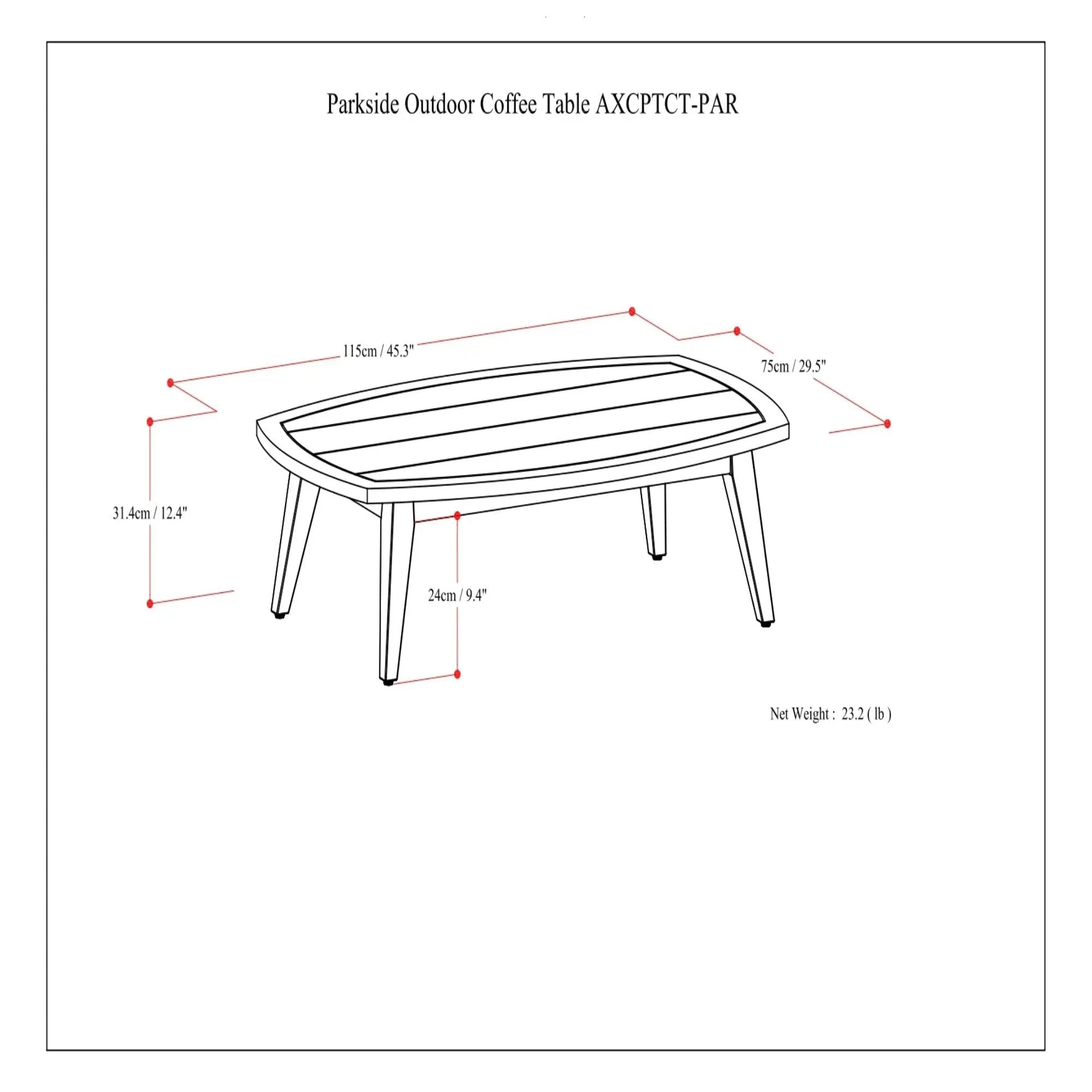 Parkside - Outdoor Coffee Table - Light Teak by Unique Piece Furniture