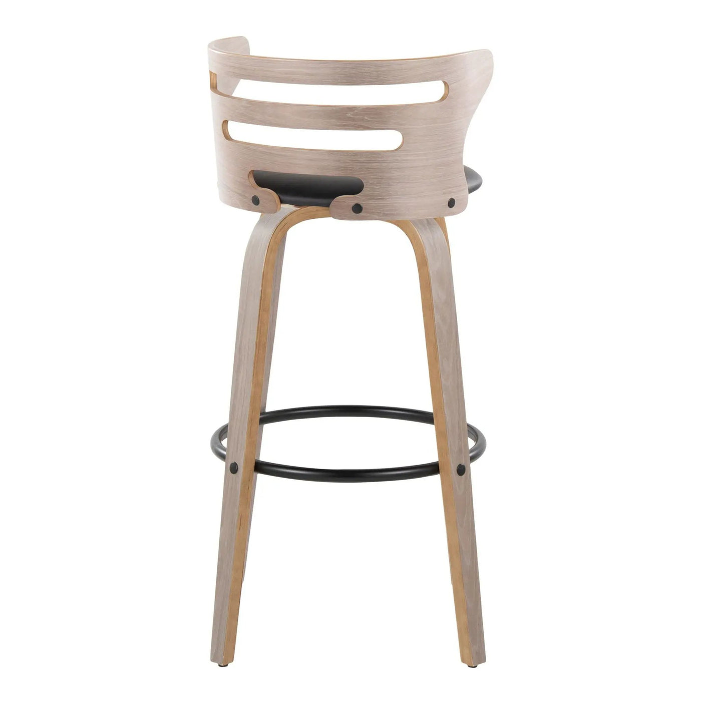 Cosini - Mid Century Modern Fixed Height, Barstool & Swivel And Round Footrest (Set of 2) by HouseOfZazla