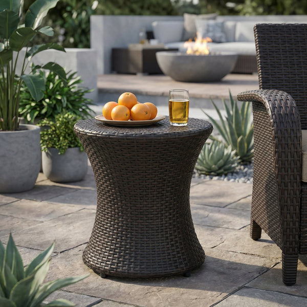 19" Kono Hourglass Table (No Glass Top) End Table