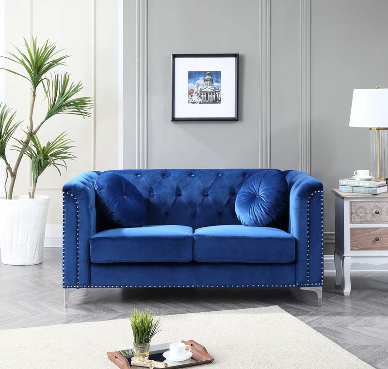 Stylish Sloped Arm Loveseat by Unique Piece Furniture