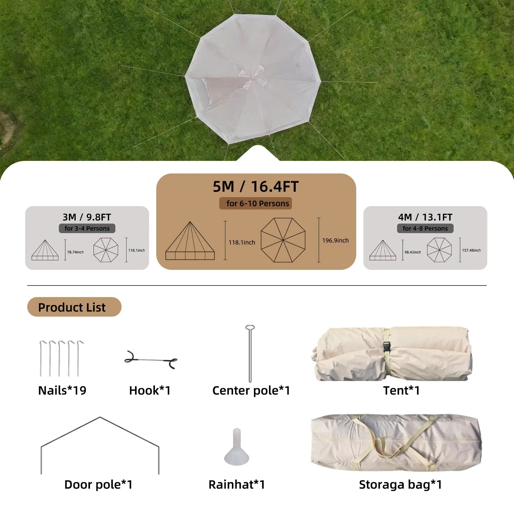 4 Season Bell Tent 16.4FT by HouseOfZazla