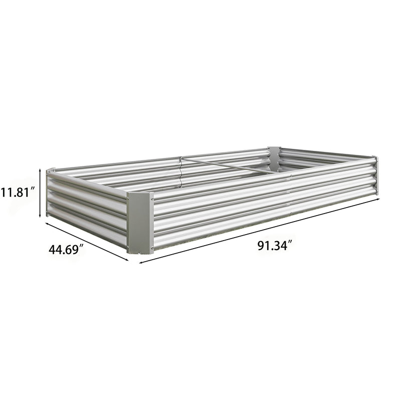 Raised Garden Bed Kit - Metal 7.6x3.7x0.98 ft by HouseOfZazla