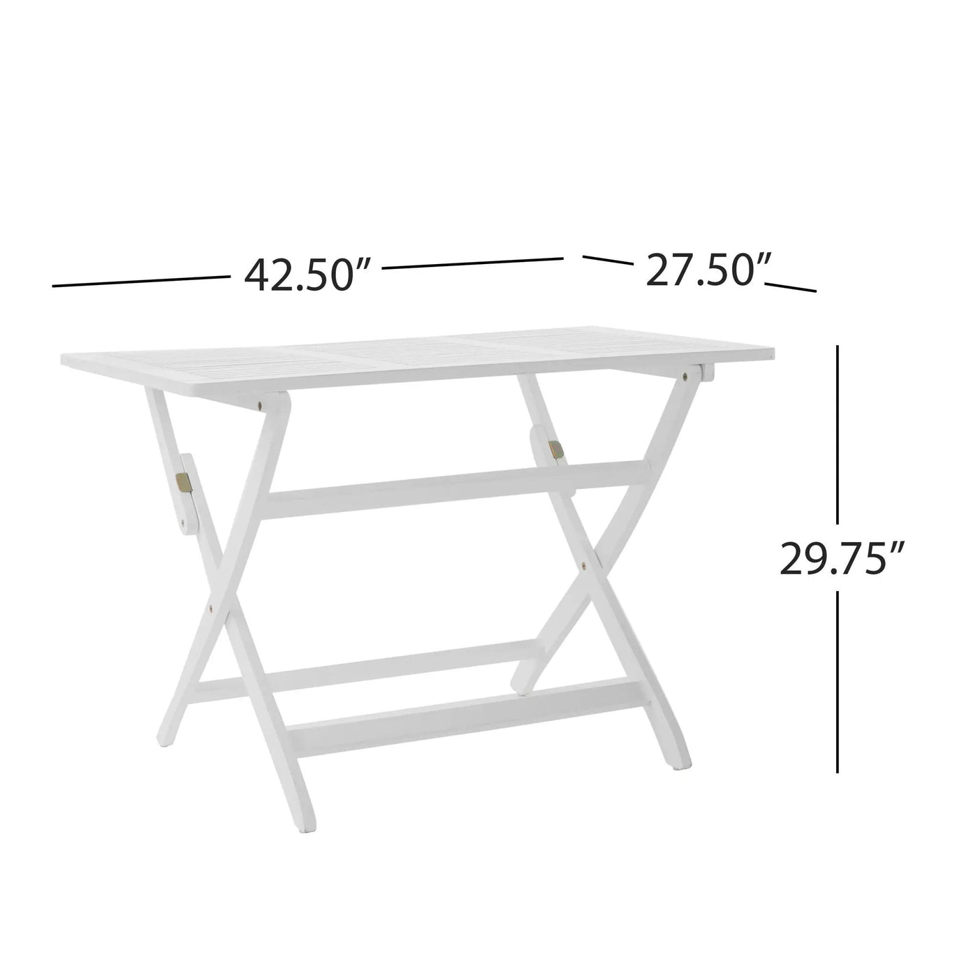 Blissique Outdoor Foldable Wood Dining Table With Slat Design by HouseOfZazla