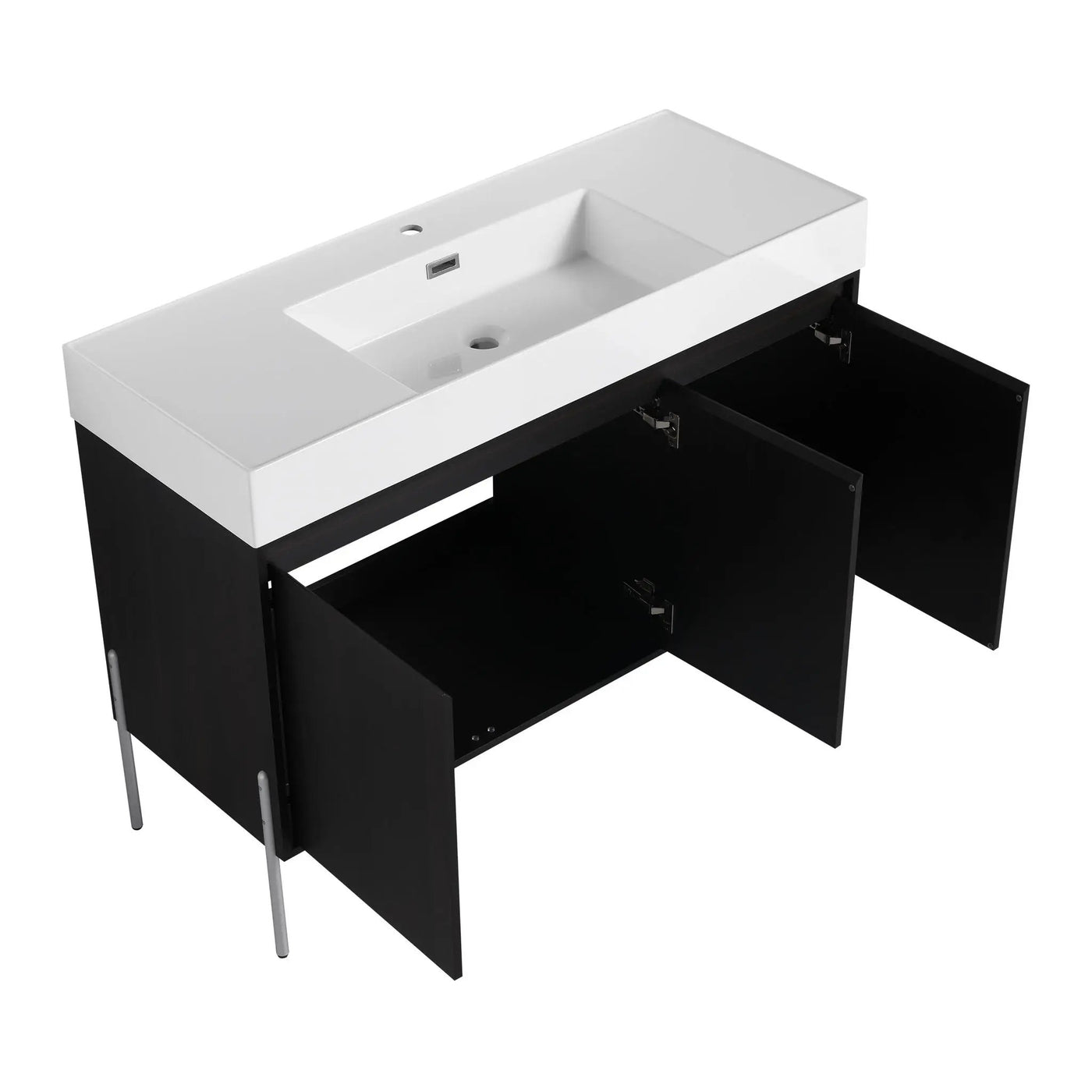 Freestanding Bathroom Vanity With Resin Sink And Storage Cabinet by HouseOfZazla