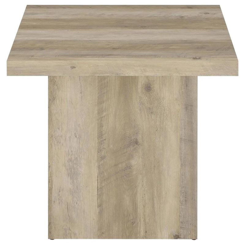Devar 2-piece Square Coffee End Table Set Distressed Pine by Unique Piece Furniture