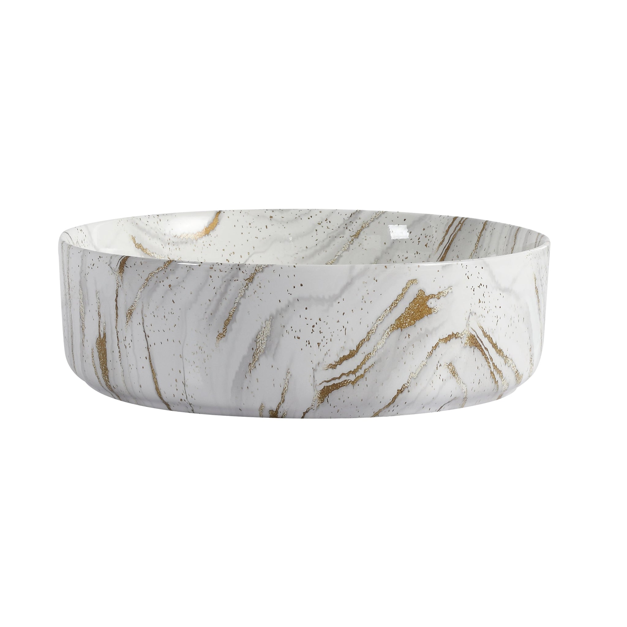 Ceramic Round Above Counter Bathroom Sink Art Basin by HouseOfZazla