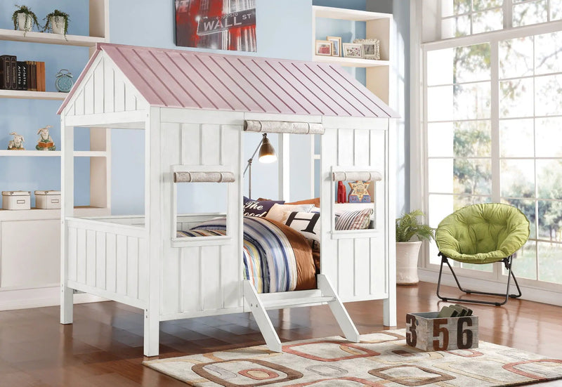Spring - Full Bed - White / Pink by Unique Piece Furniture