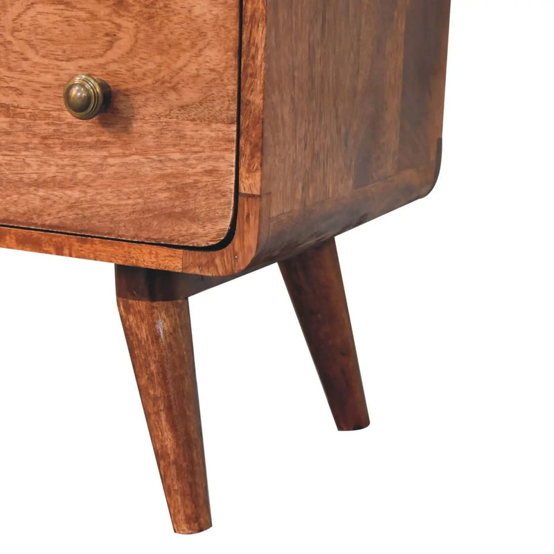 Solid Wood Curved Honey Dresser by HouseOfZazla