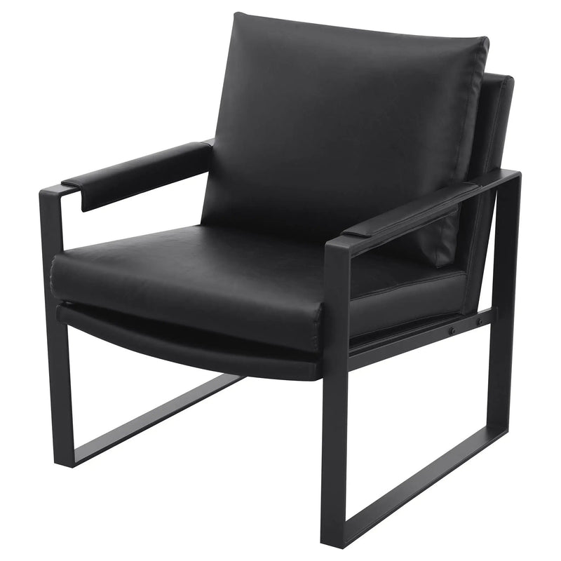 Rosalind Upholstered Track Arm Accent Chair Black by Unique Piece Furniture